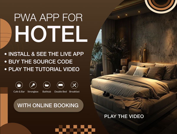 pwa app for hotels & restaurants